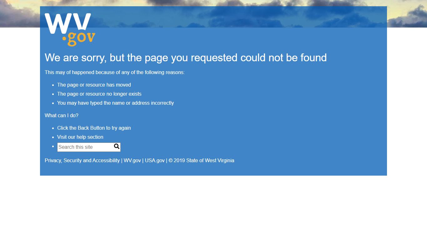 Search - OIS Search - West Virginia